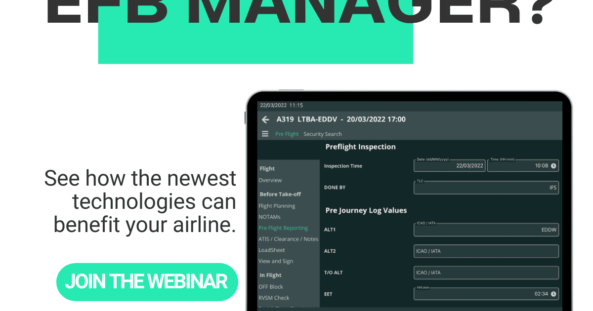 Webinars - EFBOne - A Cross-Platform Electronic Flight Bag powered by IFS